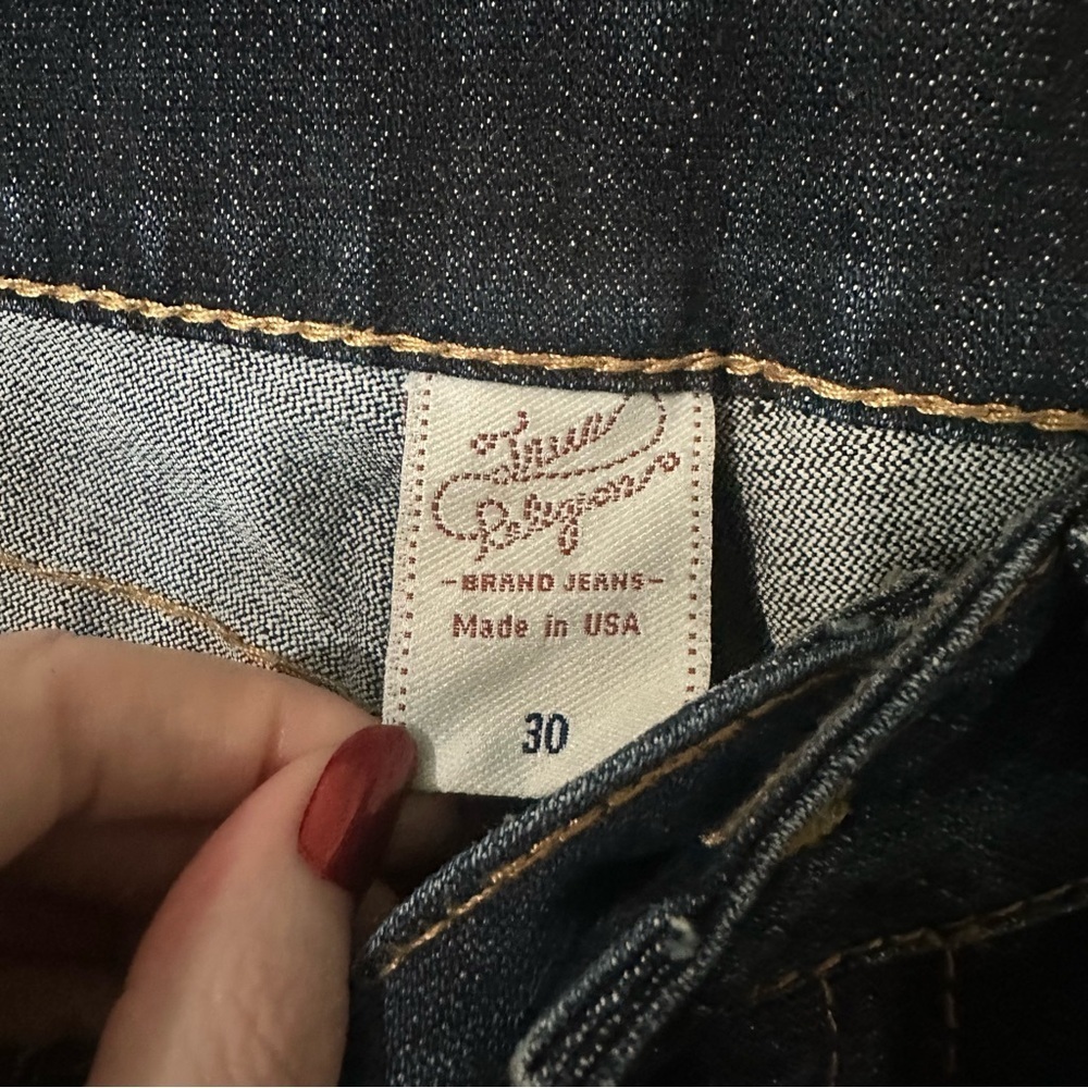 True Religion Women's Indigo Boot Cut Jeans Sz 30 Distressed Western - Picture 11 of 13